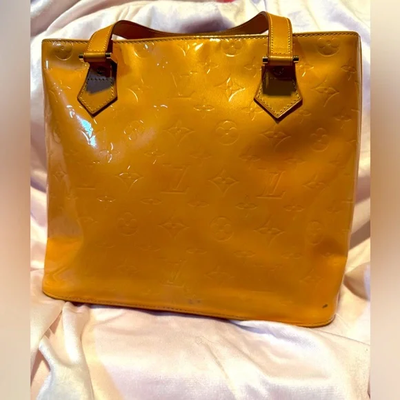 Louis Vuitton Authentic Vernis Houston Tote 1999Limited Edition Yellow &Pink COA - Picture 2 of 15